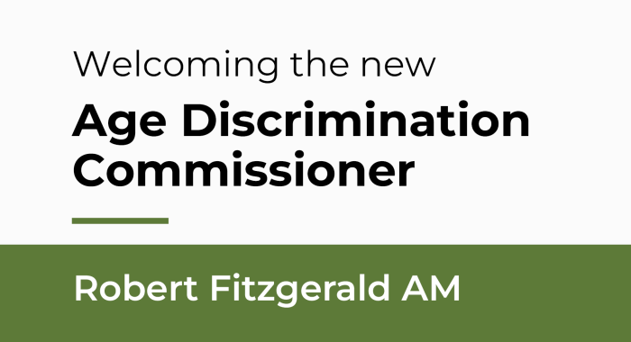 Welcoming the new Age Discrimination Commissioner