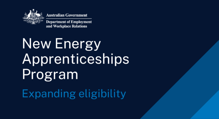 New Energy Apprenticeships Program eligibility expanding