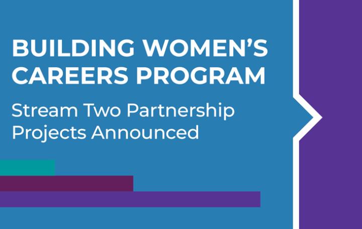 Building Women’s Careers Program – Stream Two Partnership Projects Announced