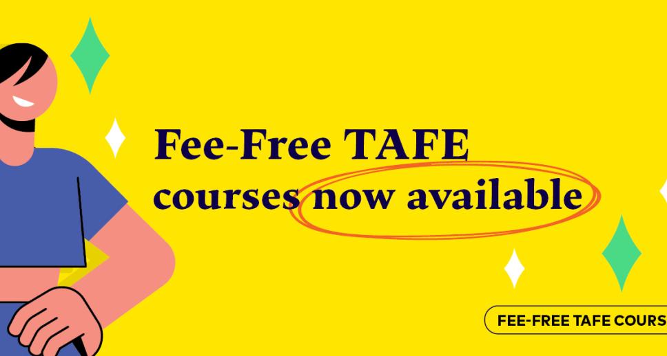 Fee-Free TAFE campaign banner