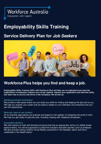 EST Service Delivery Plan - VIC - Gippsland - Workforce Plus Inc (Participant).pdf