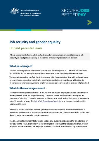 Job security and gender equality - Unpaid parental leave (1).pdf