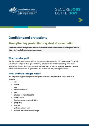 Workplace conditions and protections - Strengthening protections against discrimination.pdf