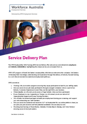 EST Service Delivery Plan - SA - Adelaide South - Serendipity (WA) Pty Ltd (APM) (Employer).pdf