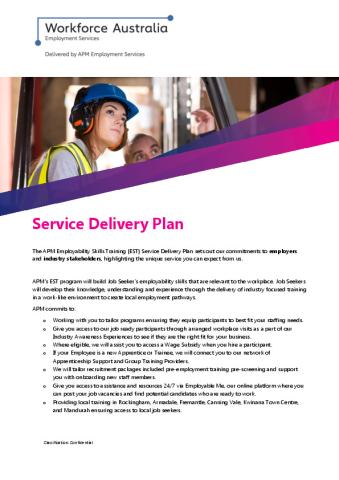 EST Service Delivery Plan - WA - Perth South - Serendipity (WA) Pty Ltd (APM) (Employer).pdf