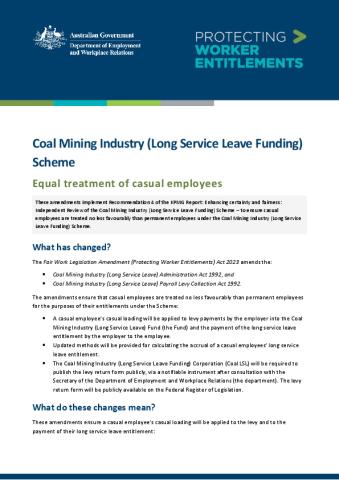 Coal LSL fact sheet.pdf