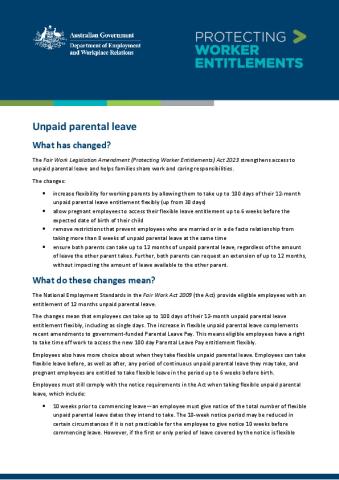 Unpaid parental leave fact sheet.pdf