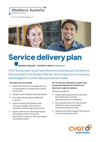 CVGT Employment Transition to Work service delivery plan - Employers.PDF