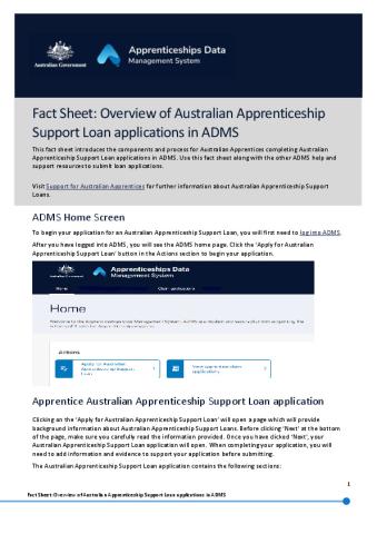 Fact Sheet - Overview of Australian Apprenticeship Support Loan Applications in ADMS - Public - V1.01.pdf