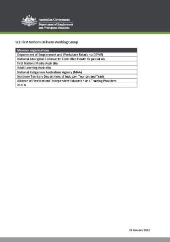 SEE First Nations Delivery Working Group Member organisations - 29012024.pdf