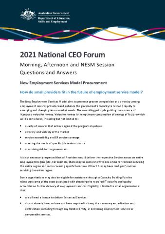 CEO Forum 2021 - Morning-Afternoon-NESM - Questions and Answers.pdf