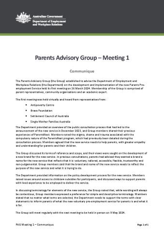 Parents Advisory Group - Communiqué - Meeting 1.pdf