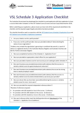 VSL Schedule 3 Application Checklist.pdf