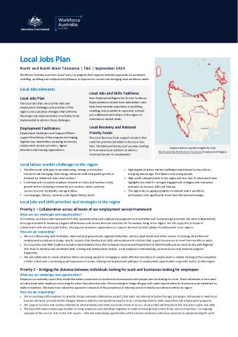 North and North Western Tasmania - Local Jobs Plan - September 2024 FINAL.pdf