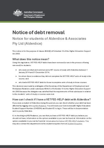 Notice of debt removal Alderdice.pdf