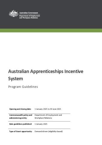 Australian Apprenticeships Incentive System Program Guidelines - 9 January 2025.pdf