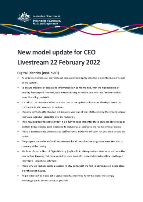 New model update for CEO Livestream February 2022.pdf