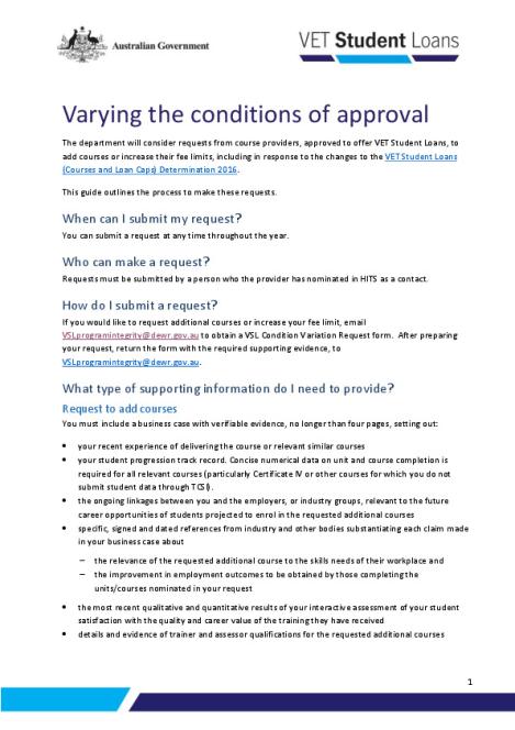 Varying the conditions of approval.pdf