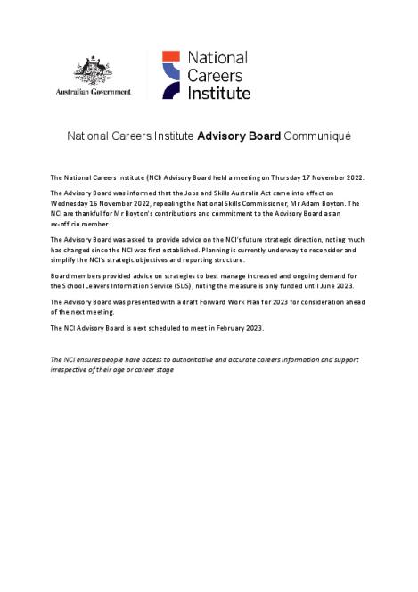 Communique NCI Advisory Board - 17 November 2022.pdf