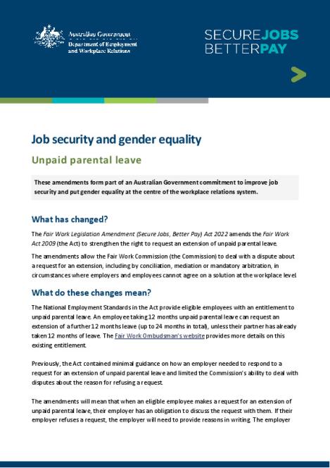 Job security and gender equality - Unpaid parental leave (1).pdf