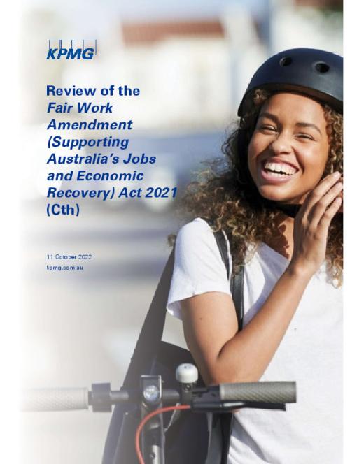 KPMG – Review of the Fair Work Amendment (SAJER) Act 2021.pdf