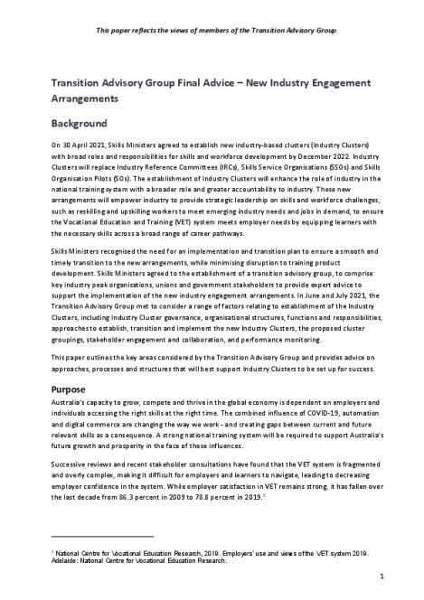 Transition Advisory Group Final Advice – New Industry Engagement Arrangements.pdf