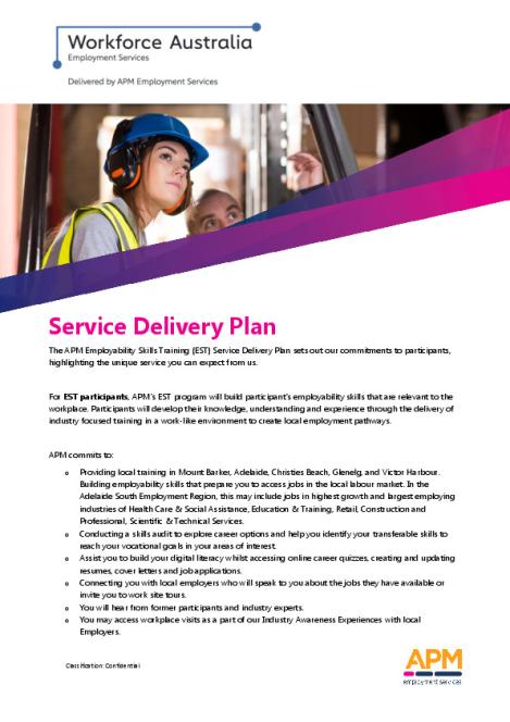 EST Service Delivery Plan - SA - Adelaide South - Serendipity (WA) Pty Ltd (APM) (Participant).pdf