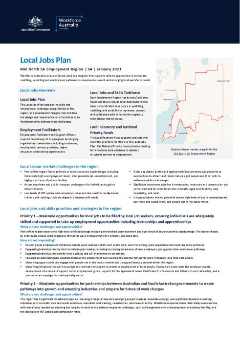 Mid North SA - Local Jobs Plan - January 2023 - Final.pdf