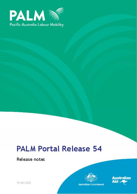 PALM Portal Release 54 - Release notes.PDF