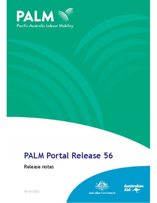 PALM Portal Release 56 - Release notes.pdf