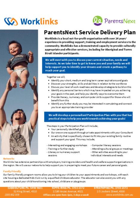 ParentsNext Service Delivery Plan - QLD - Somerset - Worklinks.pdf