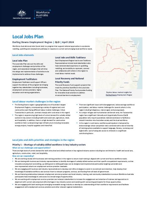 Darling Downs - Local Jobs Plan - April 2024 FINAL.pdf