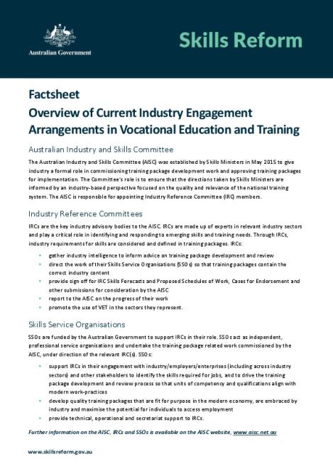 Factsheet_Overview of Current Industry Arrangements in VET.pdf