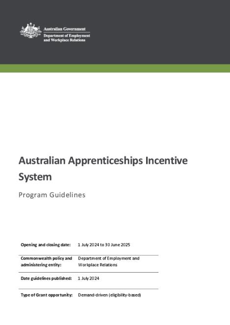 Australian Apprenticeships Incentive System Program Guidelines - July 2024.pdf