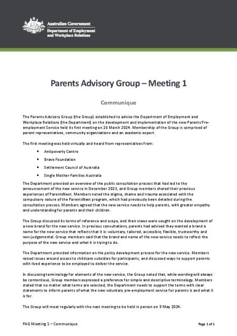 Parents Advisory Group - Communiqué - Meeting 1.pdf