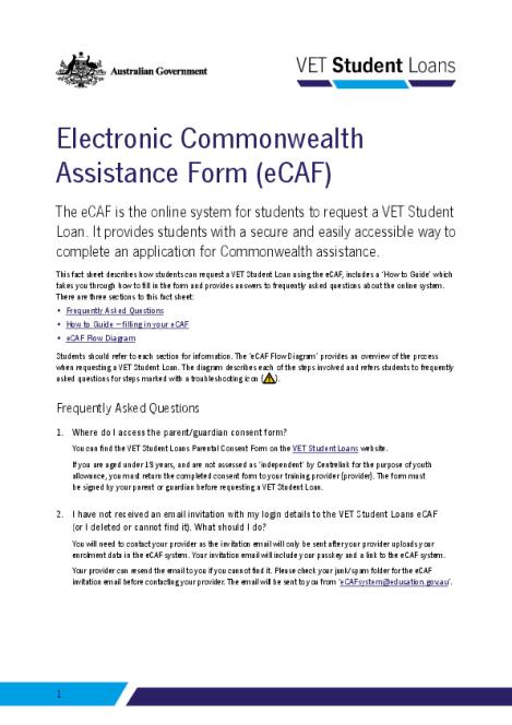 VET Student Loans eCAF Fact Sheet.pdf