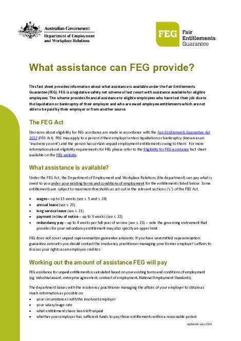 What assistance can FEG provide factsheet (July 2024).pdf