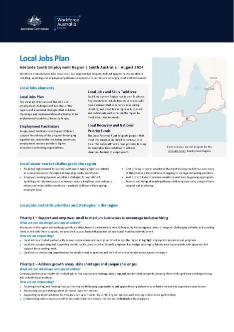 Adelaide South Local Jobs Plan - August 2024.pdf