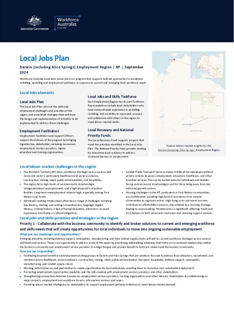 Darwin (includes Alice Springs) - Local Jobs Plan September 2024 FINAL.pdf