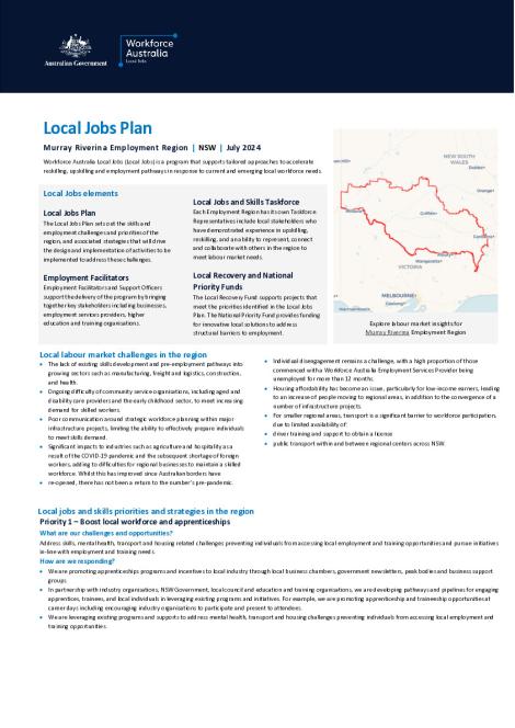 Murray Riverina - Local Jobs Plan - July 2024 - Final.pdf