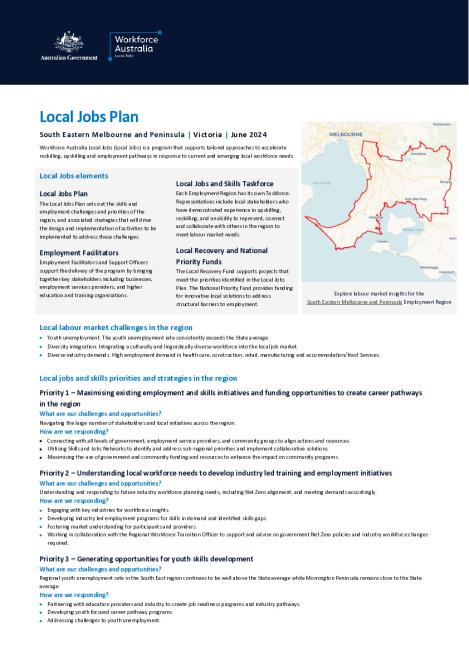 South Eastern Melbourne - Local Jobs Plan - June 2024.pdf