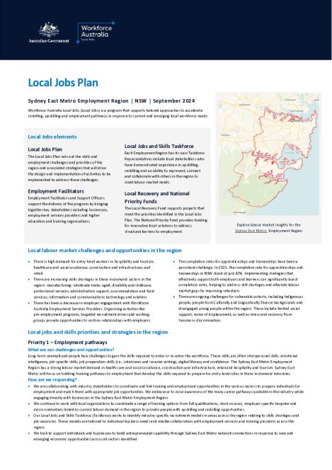 Sydney East Metro - Local Jobs Plan - September 2024 - FINAL.pdf