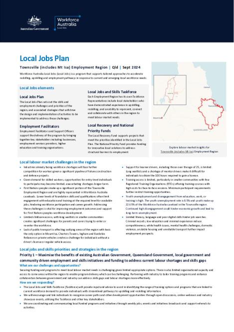 Townsville (incl Mt Isa) - Local Jobs Plan - September 2024 - FINAL.pdf