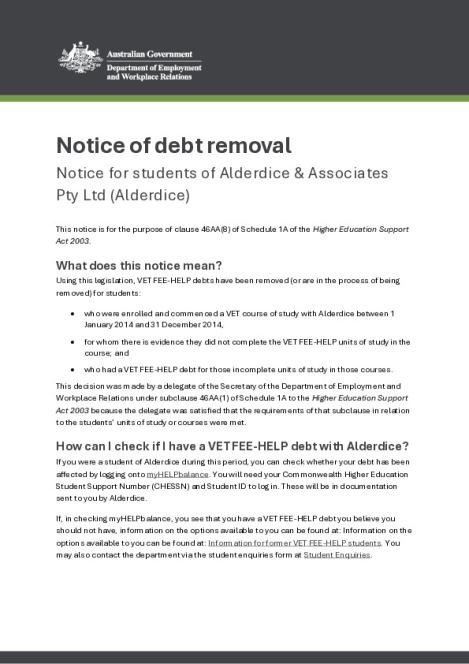 Notice of debt removal Alderdice.pdf