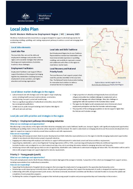 North Western Melbourne - Local Jobs Plan - January 2025 - FINAL.pdf